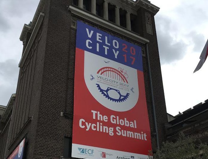 Poster from Velo City calling it the Global Cycling Summit