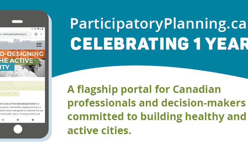 Banner celebrating the 1 year anniversary of the participatory planning website